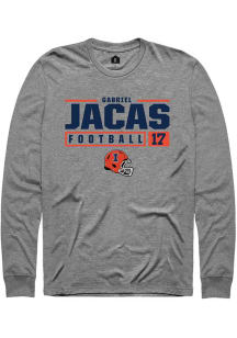 Gabriel Jacas Rally Mens Graphite Illinois Fighting Illini NIL Stacked Box Tee