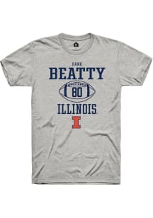 Hank Beatty Ash Illinois Fighting Illini NIL Sport Icon Short Sleeve T Shirt