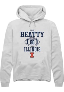 Hank Beatty Rally Mens White Illinois Fighting Illini NIL Sport Icon Hooded Sweatshirt
