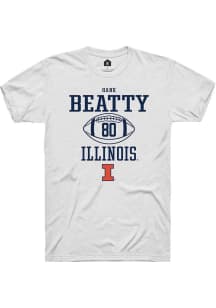 Hank Beatty White Illinois Fighting Illini NIL Sport Icon Short Sleeve T Shirt