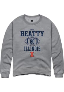 Hank Beatty Rally Mens Graphite Illinois Fighting Illini NIL Sport Icon Crew Sweatshirt