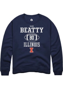 Hank Beatty Rally Mens Navy Blue Illinois Fighting Illini NIL Sport Icon Crew Sweatshirt
