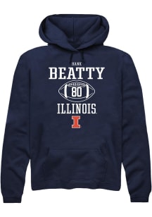 Hank Beatty Rally Mens Navy Blue Illinois Fighting Illini NIL Sport Icon Hooded Sweatshirt
