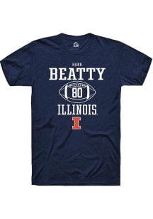 Hank Beatty Navy Blue Illinois Fighting Illini NIL Sport Icon Short Sleeve T Shirt