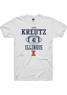 James Kreutz White Illinois Fighting Illini NIL Sport Icon Short Sleeve T Shirt