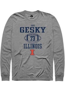 Josh Gesky Rally Mens Graphite Illinois Fighting Illini NIL Sport Icon Tee