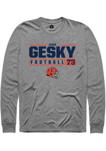 Josh Gesky Rally Mens Graphite Illinois Fighting Illini NIL Stacked Box Tee