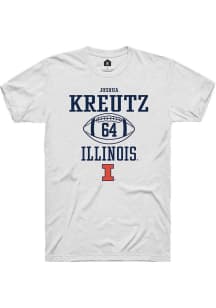 Joshua Kreutz White Illinois Fighting Illini NIL Sport Icon Short Sleeve T Shirt