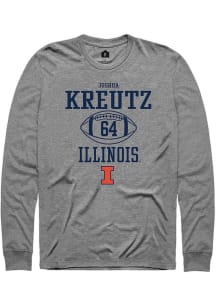 Joshua Kreutz Rally Mens Graphite Illinois Fighting Illini NIL Sport Icon Tee