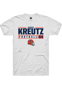 Joshua Kreutz White Illinois Fighting Illini NIL Stacked Box Short Sleeve T Shirt