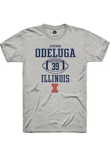 Kenenna Odeluga Ash Illinois Fighting Illini NIL Sport Icon Short Sleeve T Shirt