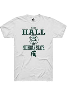 Malik Hall  Michigan State Spartans White Rally NIL Sport Icon Short Sleeve T Shirt
