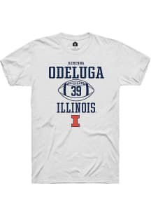 Kenenna Odeluga White Illinois Fighting Illini NIL Sport Icon Short Sleeve T Shirt