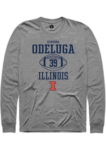 Kenenna Odeluga Rally Mens Graphite Illinois Fighting Illini NIL Sport Icon Tee
