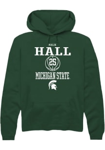 Malik Hall  Rally Michigan State Spartans Mens Green NIL Sport Icon Long Sleeve Hoodie