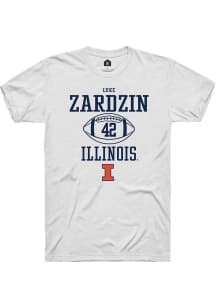 Luke Zardzin White Illinois Fighting Illini NIL Sport Icon Short Sleeve T Shirt