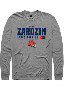 Luke Zardzin Rally Mens Graphite Illinois Fighting Illini NIL Stacked Box Tee