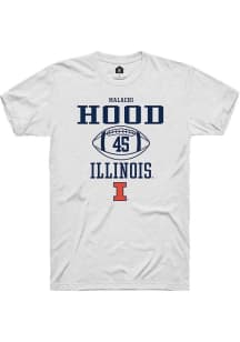 Malachi Hood White Illinois Fighting Illini NIL Sport Icon Short Sleeve T Shirt