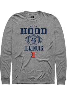 Malachi Hood Rally Mens Graphite Illinois Fighting Illini NIL Sport Icon Tee