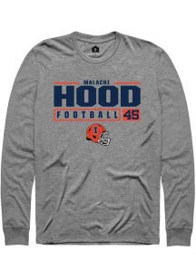 Malachi Hood Rally Mens Graphite Illinois Fighting Illini NIL Stacked Box Tee