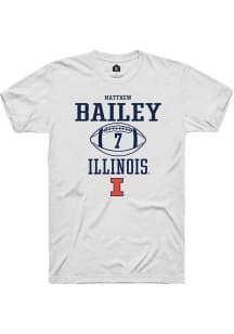 Matthew Bailey White Illinois Fighting Illini NIL Sport Icon Short Sleeve T Shirt