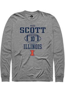 Miles Scott Rally Mens Graphite Illinois Fighting Illini NIL Sport Icon Tee