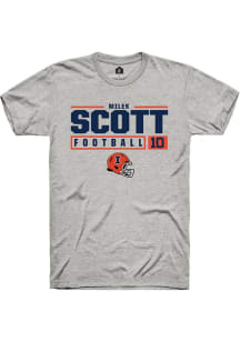 Miles Scott Ash Illinois Fighting Illini NIL Stacked Box Short Sleeve T Shirt
