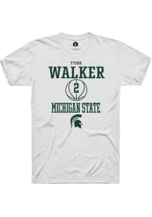 Tyson Walker  Michigan State Spartans White Rally NIL Sport Icon Short Sleeve T Shirt