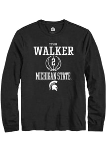 Tyson Walker  Michigan State Spartans Black Rally NIL Sport Icon Long Sleeve T Shirt