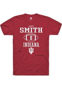 Jaquez Smith Red Indiana Hoosiers NIL Sport Icon Short Sleeve T Shirt