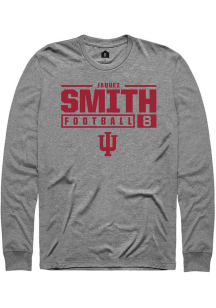 Jaquez Smith Rally Mens Graphite Indiana Hoosiers NIL Stacked Box Tee