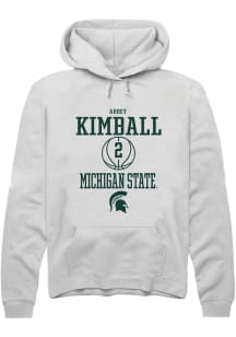 Abbey Kimball  Rally Michigan State Spartans Mens White NIL Sport Icon Long Sleeve Hoodie