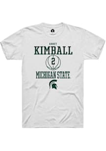 Abbey Kimball  Michigan State Spartans White Rally NIL Sport Icon Short Sleeve T Shirt