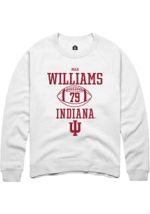 Max Williams Rally Mens White Indiana Hoosiers NIL Sport Icon Crew Sweatshirt