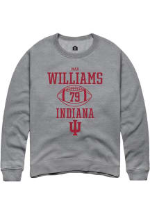 Max Williams Rally Mens Graphite Indiana Hoosiers NIL Sport Icon Crew Sweatshirt