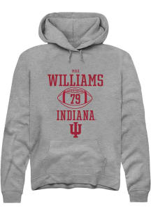 Max Williams Rally Mens Graphite Indiana Hoosiers NIL Sport Icon Hooded Sweatshirt