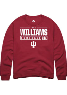 Max Williams Rally Mens Red Indiana Hoosiers NIL Stacked Box Crew Sweatshirt