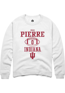 Noah Pierre Rally Mens White Indiana Hoosiers NIL Sport Icon Crew Sweatshirt