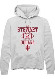 Race Stewart  Rally Indiana Hoosiers Mens White NIL Sport Icon Long Sleeve Hoodie