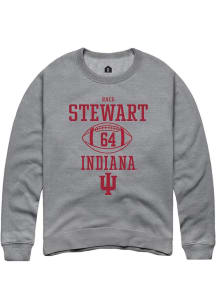 Race Stewart  Rally Indiana Hoosiers Mens Graphite NIL Sport Icon Long Sleeve Crew Sweatshirt