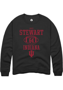 Race Stewart  Rally Indiana Hoosiers Mens Black NIL Sport Icon Long Sleeve Crew Sweatshirt