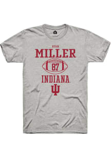 Ryan Miller  Indiana Hoosiers Ash Rally NIL Sport Icon Short Sleeve T Shirt