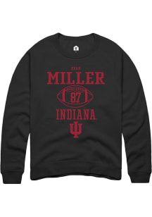 Ryan Miller  Rally Indiana Hoosiers Mens Black NIL Sport Icon Long Sleeve Crew Sweatshirt
