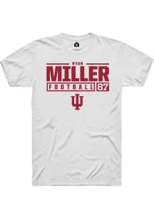 Ryan Miller  Indiana Hoosiers White Rally NIL Stacked Box Short Sleeve T Shirt