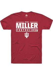 Ryan Miller  Indiana Hoosiers Red Rally NIL Stacked Box Short Sleeve T Shirt