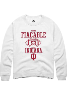 Vincent Fiacable Rally Mens White Indiana Hoosiers NIL Sport Icon Crew Sweatshirt