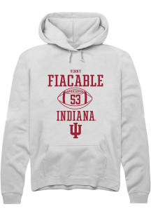 Vincent Fiacable Rally Mens White Indiana Hoosiers NIL Sport Icon Hooded Sweatshirt