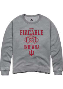 Vincent Fiacable Rally Mens Graphite Indiana Hoosiers NIL Sport Icon Crew Sweatshirt