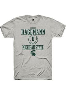 DeeDee Hagemann  Michigan State Spartans Ash Rally NIL Sport Icon Short Sleeve T Shirt