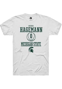 DeeDee Hagemann  Michigan State Spartans White Rally NIL Sport Icon Short Sleeve T Shirt
